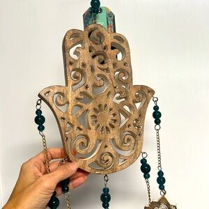 🆕 Hamasa Wood Wind Chime by Global horizons Made in India New with tags